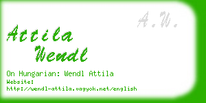 attila wendl business card